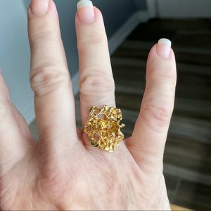 Solid 14k Gold Nugget Style Ring